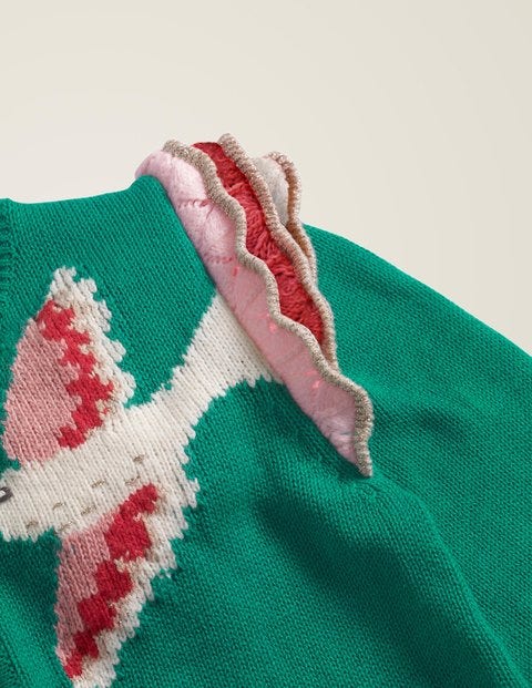 Fun Cardigan - Asparagus Green Birds Fun Cardigan - Asparagus Green Birds
