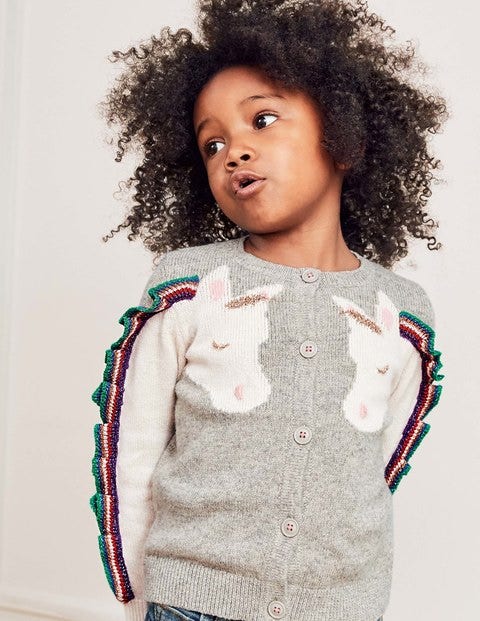 Gilet Fun - Licorne gris chiné Gilet Fun - Licorne gris chiné