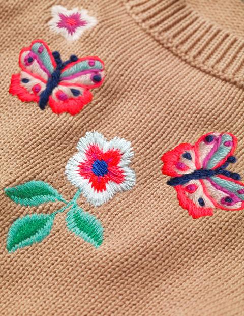 Embroidered Yoke Sweater - Ballet Slipper Pink Embroidered Yoke Sweater - Ballet Slipper Pink