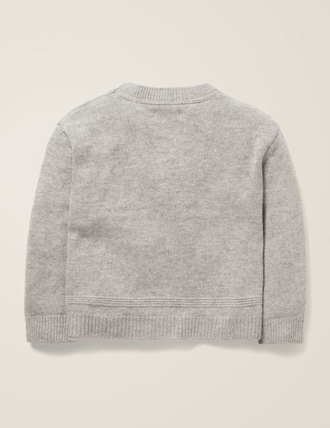 Pull En Maille Texturée - Gris chiné Pull En Maille Texturée - Gris chiné