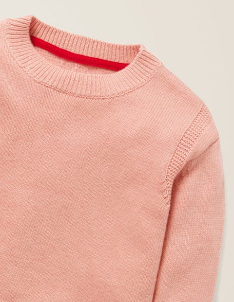 Pullover Mit Strukturiertem Strick - Kreiderosa Pullover Mit Strukturiertem Strick - Kreiderosa