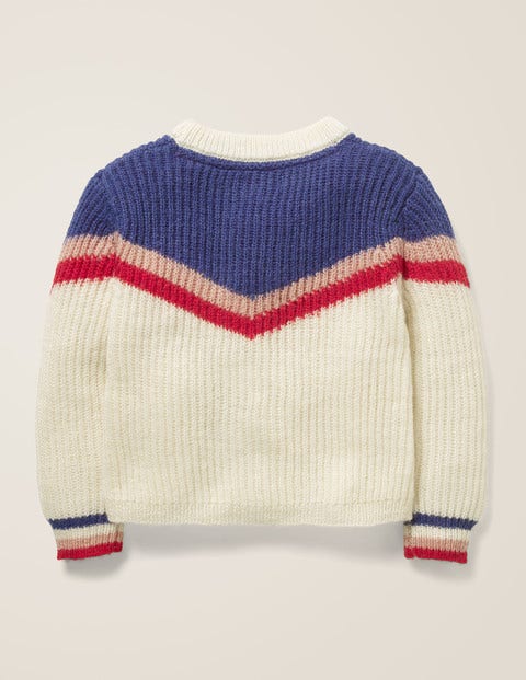 Chevron Stripe Jumper - Ecru Marl Chevron Stripe Jumper - Ecru Marl