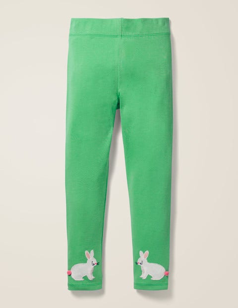 Appliqué Leggings - Asparagus Green Bunny Appliqué Leggings - Asparagus Green Bunny