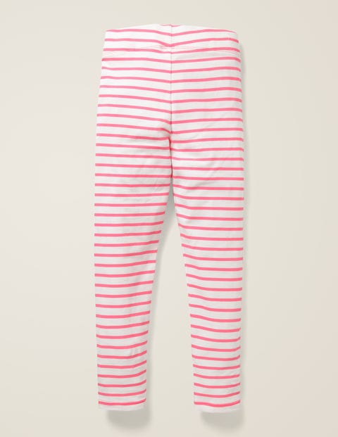 Leggings Mit Applikation - Knallrosa/Naturweiß, Schmetterlinge Leggings Mit Applikation - Knallrosa/Naturweiß, Schmetterlinge