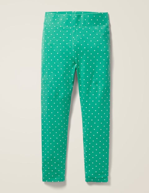Fun Leggings - Asparagus Green Ivory Pin Spot Fun Leggings - Asparagus Green Ivory Pin Spot