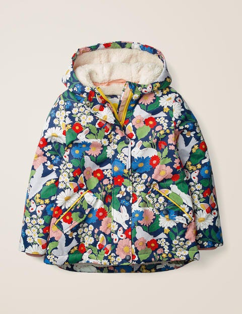 Sherpa-Lined Anorak - College Blue Florabunda Sherpa-Lined Anorak - College Blue Florabunda