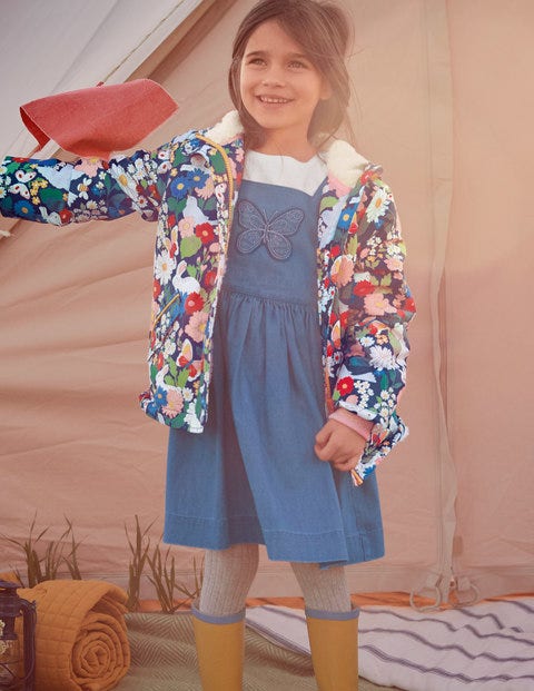 Sherpa-Lined Anorak - College Blue Florabunda Sherpa-Lined Anorak - College Blue Florabunda
