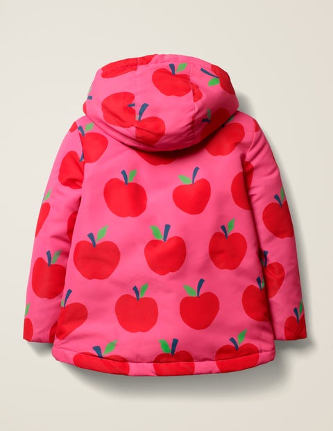 Sherpa-Lined Anorak - Pink Sorbet Apples Sherpa-Lined Anorak - Pink Sorbet Apples