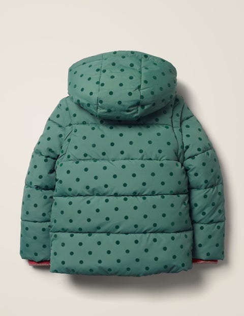 Cosy 2-In-1 Padded Jacket - Camp Green Flock Spot Cosy 2-In-1 Padded Jacket - Camp Green Flock Spot