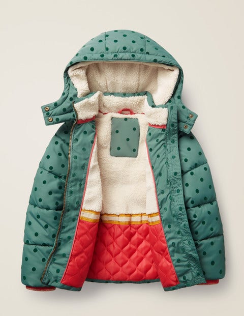 Cosy 2-In-1 Padded Jacket - Camp Green Flock Spot Cosy 2-In-1 Padded Jacket - Camp Green Flock Spot