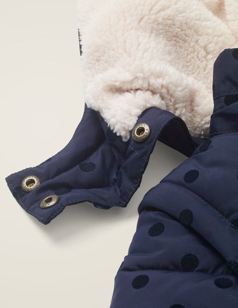 Cosy 2-In-1 Padded Jacket - Navy Flock Spot Cosy 2-In-1 Padded Jacket - Navy Flock Spot