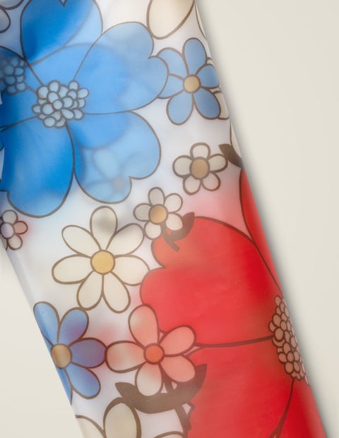 Imperméable Transparent Et Imprimé - Motif floral années 60 géant Imperméable Transparent Et Imprimé - Motif floral années 60 géant