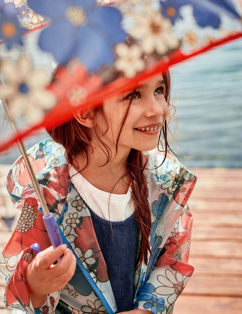 Imperméable Transparent Et Imprimé - Motif floral années 60 géant Imperméable Transparent Et Imprimé - Motif floral années 60 géant