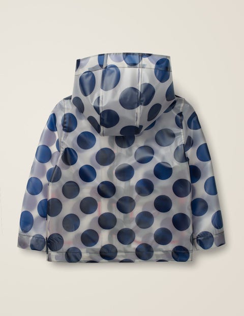 Printed Transparent Mac - College Blue Spot Printed Transparent Mac - College Blue Spot