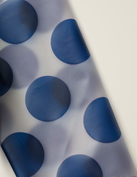 Printed Transparent Mac - College Blue Spot Printed Transparent Mac - College Blue Spot