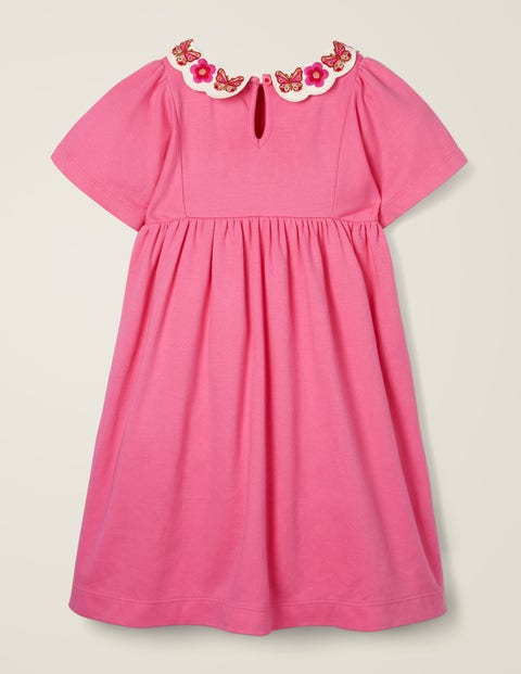 Embroidered Collar Dress - Pink Sorbet Embroidered Collar Dress - Pink Sorbet