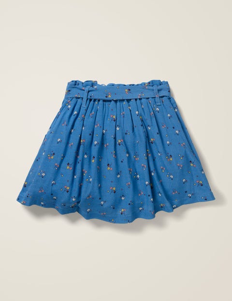 Jupe avec poches et lien à nouer à la taille - Motif Star Sprig bleu élisabéthain Jupe avec poches et lien à nouer à la taille - Motif Star Sprig bleu élisabéthain
