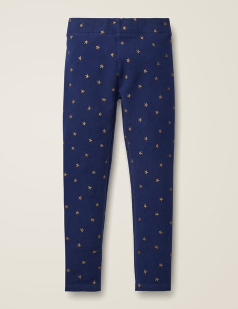 Fun Cosy Leggings - College Blue Gold Stars Fun Cosy Leggings - College Blue Gold Stars
