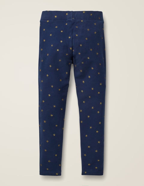 Fun Cosy Leggings - College Blue Gold Stars Fun Cosy Leggings - College Blue Gold Stars