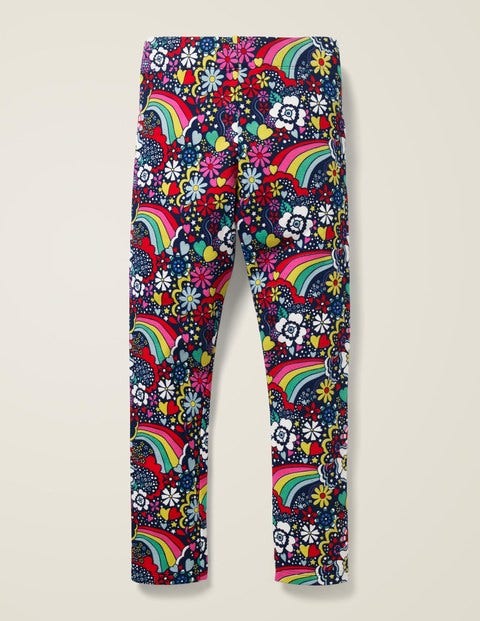 Fun Cosy Leggings - College Blue Sixties Rainbow Fun Cosy Leggings - College Blue Sixties Rainbow