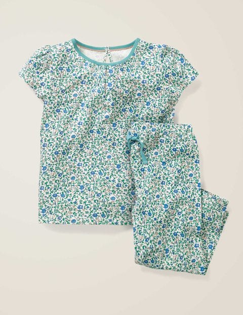 Printed Pyjama Set - Ivory Ditsy Floral Printed Pyjama Set - Ivory Ditsy Floral