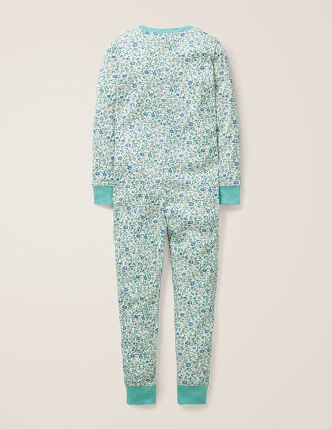 Cosy All-In-One Pyjamas - Ivory Ditsy Floral Cosy All-In-One Pyjamas - Ivory Ditsy Floral