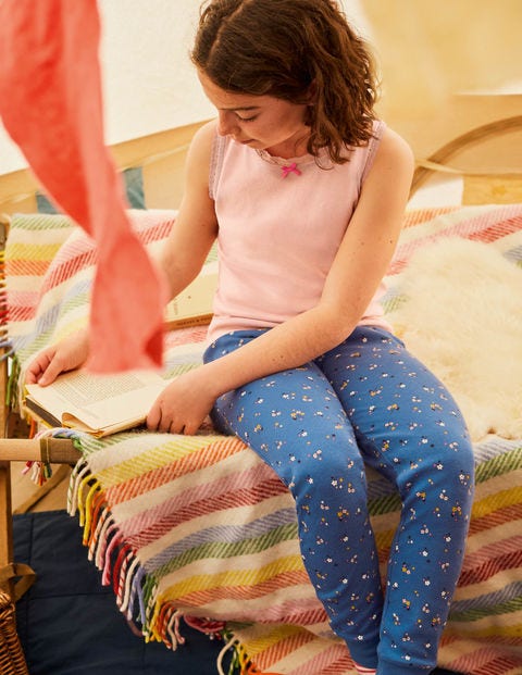 Vest Pyjama Set - Elizabethan Blue Star Sprig Vest Pyjama Set - Elizabethan Blue Star Sprig