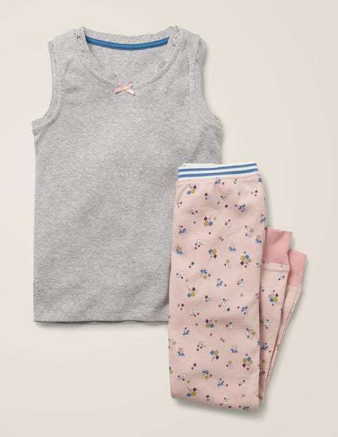 Tank Pajama Set - Provence Dusty Pink Star Sprig