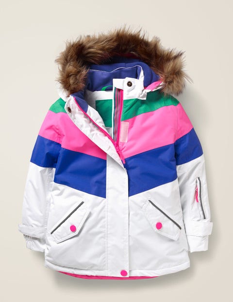 Wasserdichte Allwetterjacke - Weiß/Fischreiherblau Wasserdichte Allwetterjacke - Weiß/Fischreiherblau
