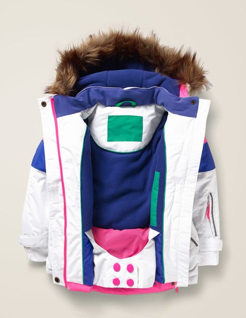Wasserdichte Allwetterjacke - Weiß/Fischreiherblau Wasserdichte Allwetterjacke - Weiß/Fischreiherblau
