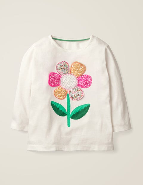 Adventure Appliqué T-Shirt - Ivory Big Flower Adventure Appliqué T-Shirt - Ivory Big Flower
