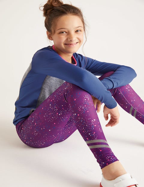 Active Leggings - Pansy Purple Painterly Dot Active Leggings - Pansy Purple Painterly Dot