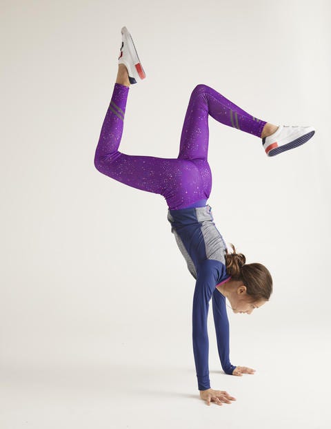 Active Leggings - Pansy Purple Painterly Dot Active Leggings - Pansy Purple Painterly Dot