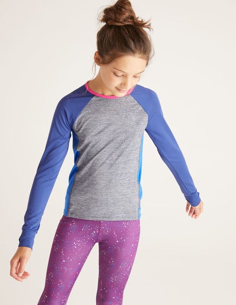 Long-Sleeved Active T-Shirt - Grey Marl Long-Sleeved Active T-Shirt - Grey Marl
