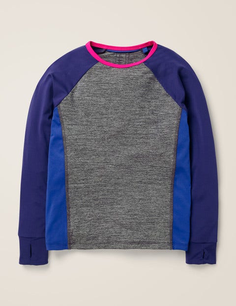 Long-Sleeved Active T-Shirt - Grey Marl Long-Sleeved Active T-Shirt - Grey Marl