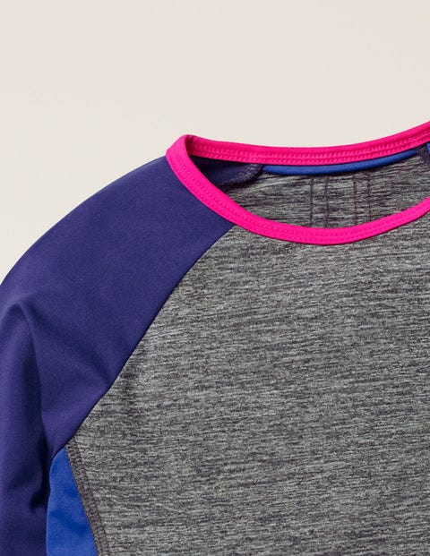 Long-Sleeved Active T-Shirt - Grey Marl Long-Sleeved Active T-Shirt - Grey Marl