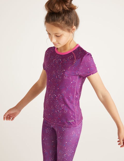 Active T-Shirt - Pansy Purple Painterly Dot Active T-Shirt - Pansy Purple Painterly Dot