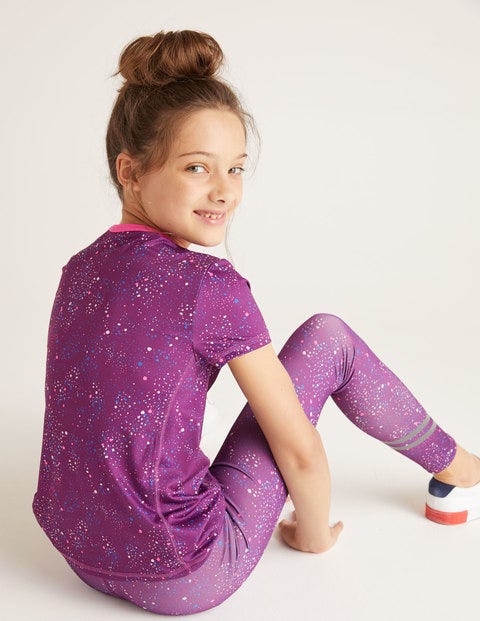 Active T-Shirt - Pansy Purple Painterly Dot Active T-Shirt - Pansy Purple Painterly Dot