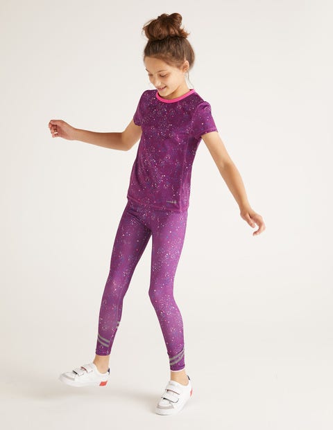 Active T-Shirt - Pansy Purple Painterly Dot Active T-Shirt - Pansy Purple Painterly Dot