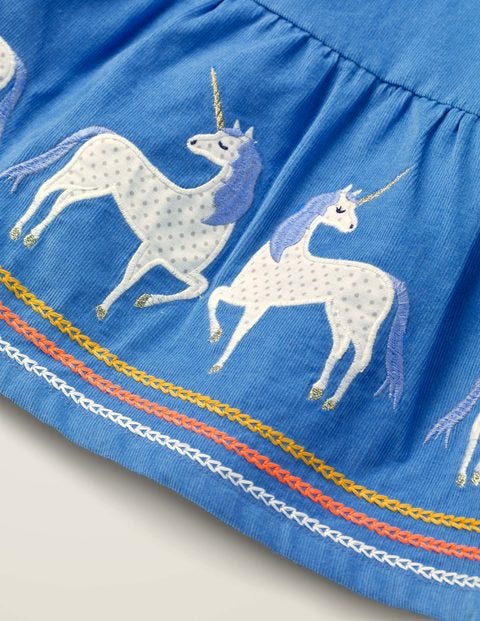 Unicorn Tiered Dress - Elizabethan Blue Unicorn Tiered Dress - Elizabethan Blue