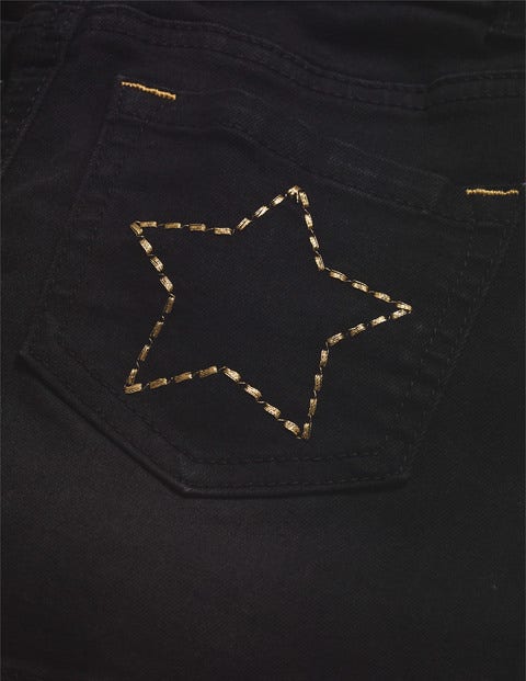 Denim-Rock Mit Fünf Taschen - Schwarz Denim-Rock Mit Fünf Taschen - Schwarz