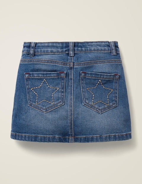 Jupe En Jean À Cinq Poches - Vintage moyen Jupe En Jean À Cinq Poches - Vintage moyen