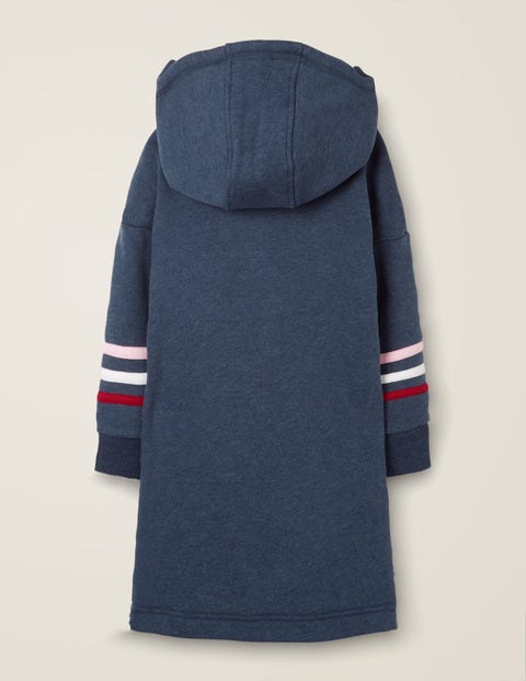 Hooded Sweatshirt Dress - College Blue Hooded Sweatshirt Dress - College Blue