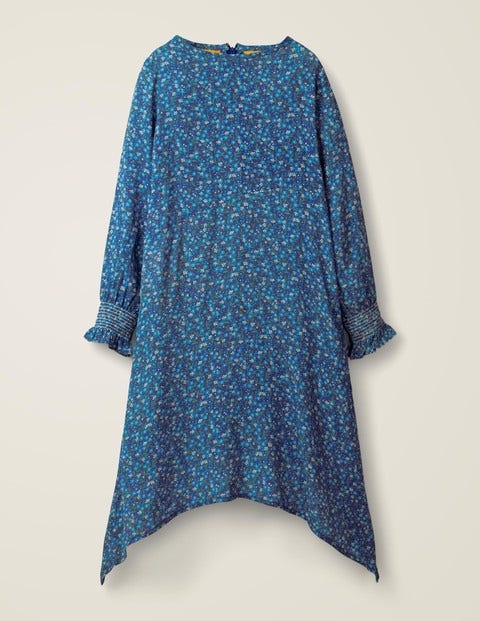 Hanky Hem Midi Dress - Starboard Blue Daisy Vine Hanky Hem Midi Dress - Starboard Blue Daisy Vine
