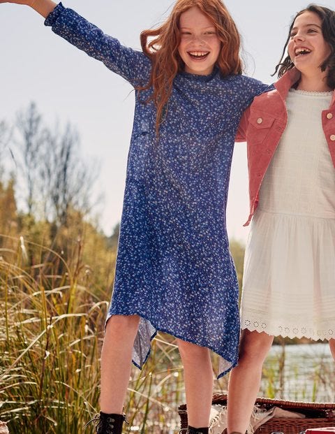Hanky Hem Midi Dress - Starboard Blue Daisy Vine Hanky Hem Midi Dress - Starboard Blue Daisy Vine