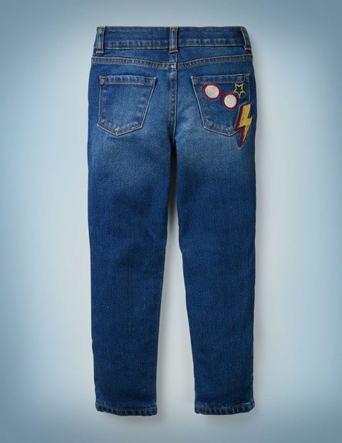 Jeans Mit Blitzmotiv - Mittleres Vintage Jeans Mit Blitzmotiv - Mittleres Vintage