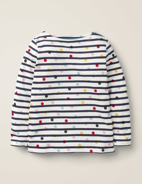 Lightweight Breton - Ivory/Navy Multi Dot Lightweight Breton - Ivory/Navy Multi Dot