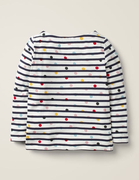 Lightweight Breton - Ivory/Navy Multi Dot Lightweight Breton - Ivory/Navy Multi Dot