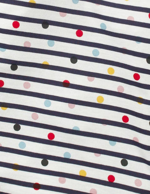 Lightweight Breton - Ivory/Navy Multi Dot Lightweight Breton - Ivory/Navy Multi Dot