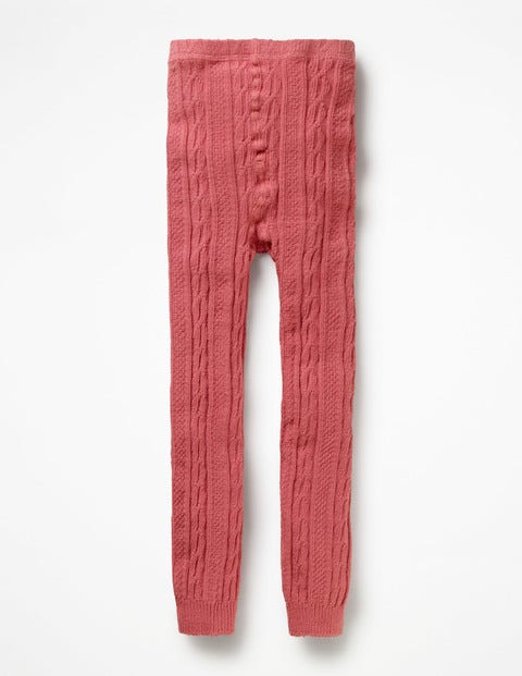 Cable Footless Tights - Autumn Rose Pink Cable Footless Tights - Autumn Rose Pink